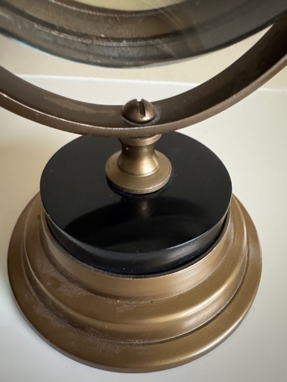 Antique Brass Table Clock - Picture 8 of 12